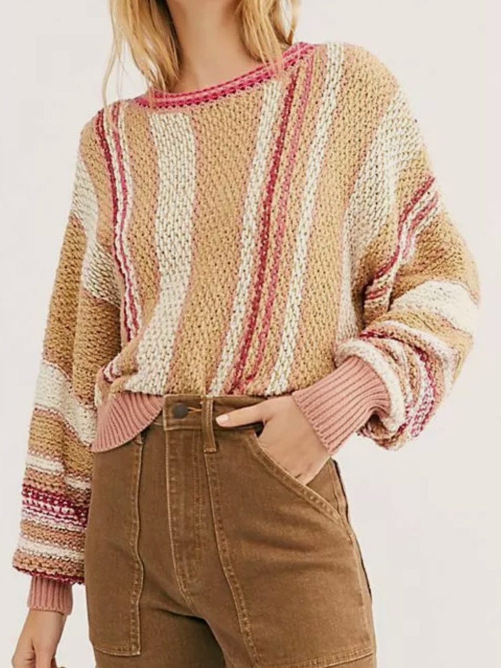 Free People show me love striped sweater